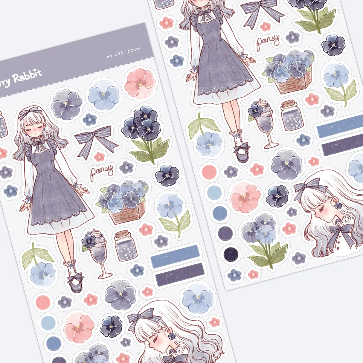 Decorate your planner / diary with these cute little stickers
Kiss cut sticker sheet
1 sheet
Sheet size: 9 x 18 cm
Material: Clear PET