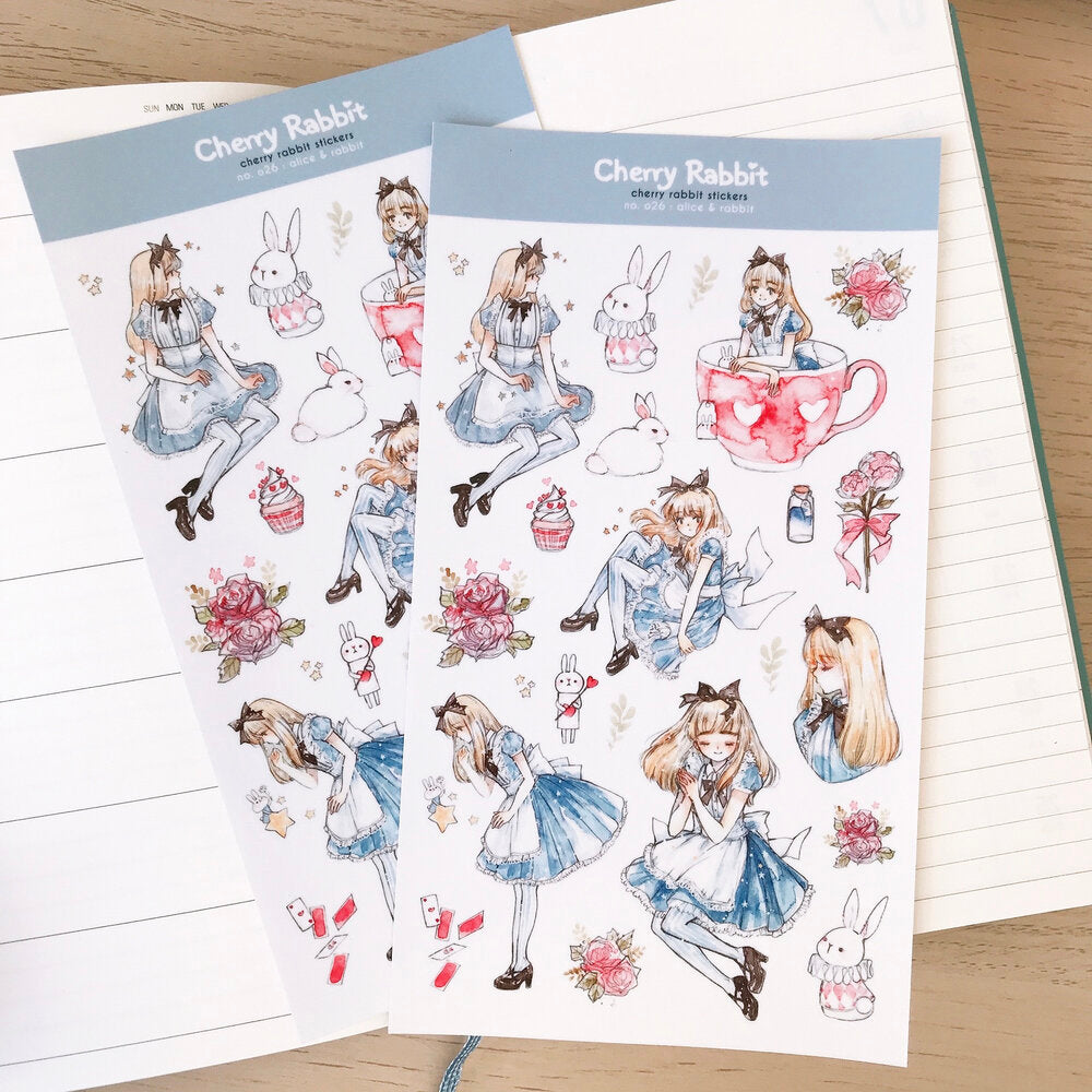 Cherry Rabbit Alice & Rabbit Sticker Sheet 026