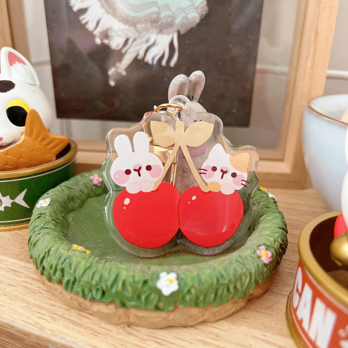 Cherry Rabbit Cherry Friends Keychain