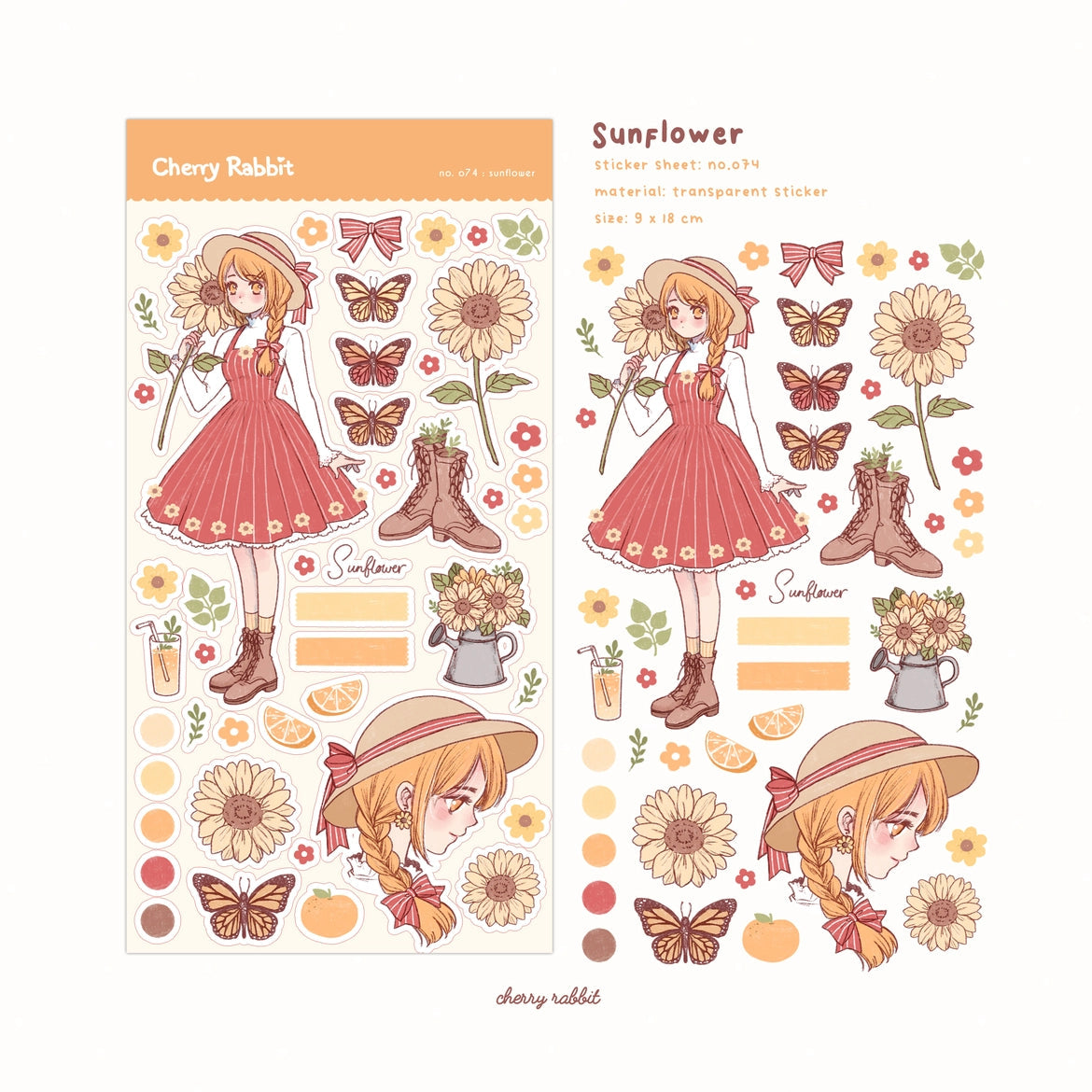 Product details:
Kiss cut sticker sheet
1 sheet
Sheet size: 9 x 18 cm
Material: Clear PET