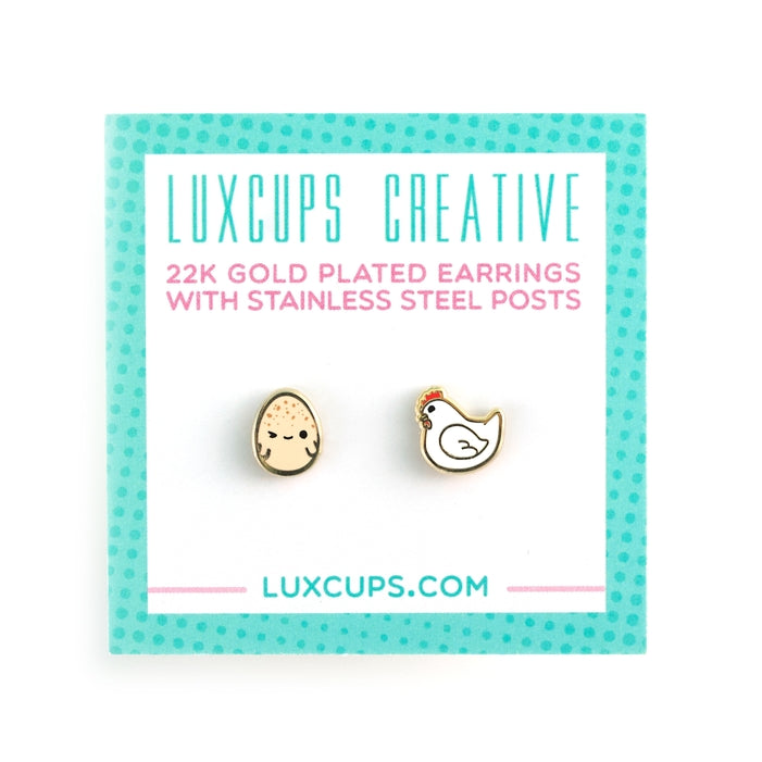 Chicken or the Egg Earrings