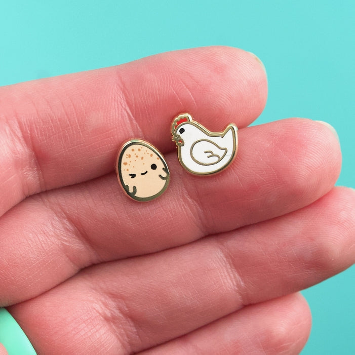 Chicken or the Egg Earrings