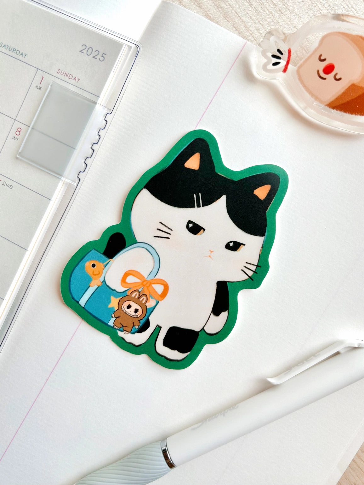 Chocolett - Kitty Labubu Vinyl Sticker
This sticker was made from a tough waterproof and weatherproof vinyl material.
approximately 3 x 3 inches big