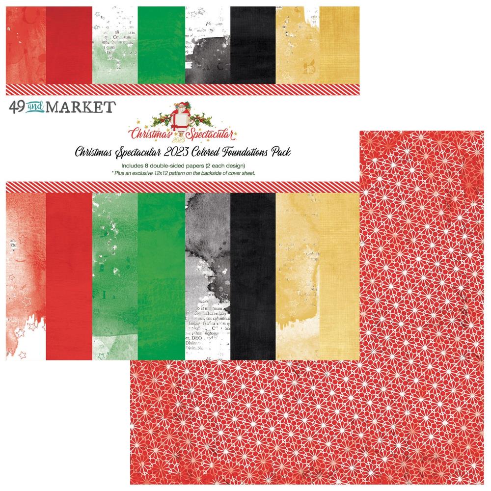 Espectacular base de colores navideños de 12" x 12"