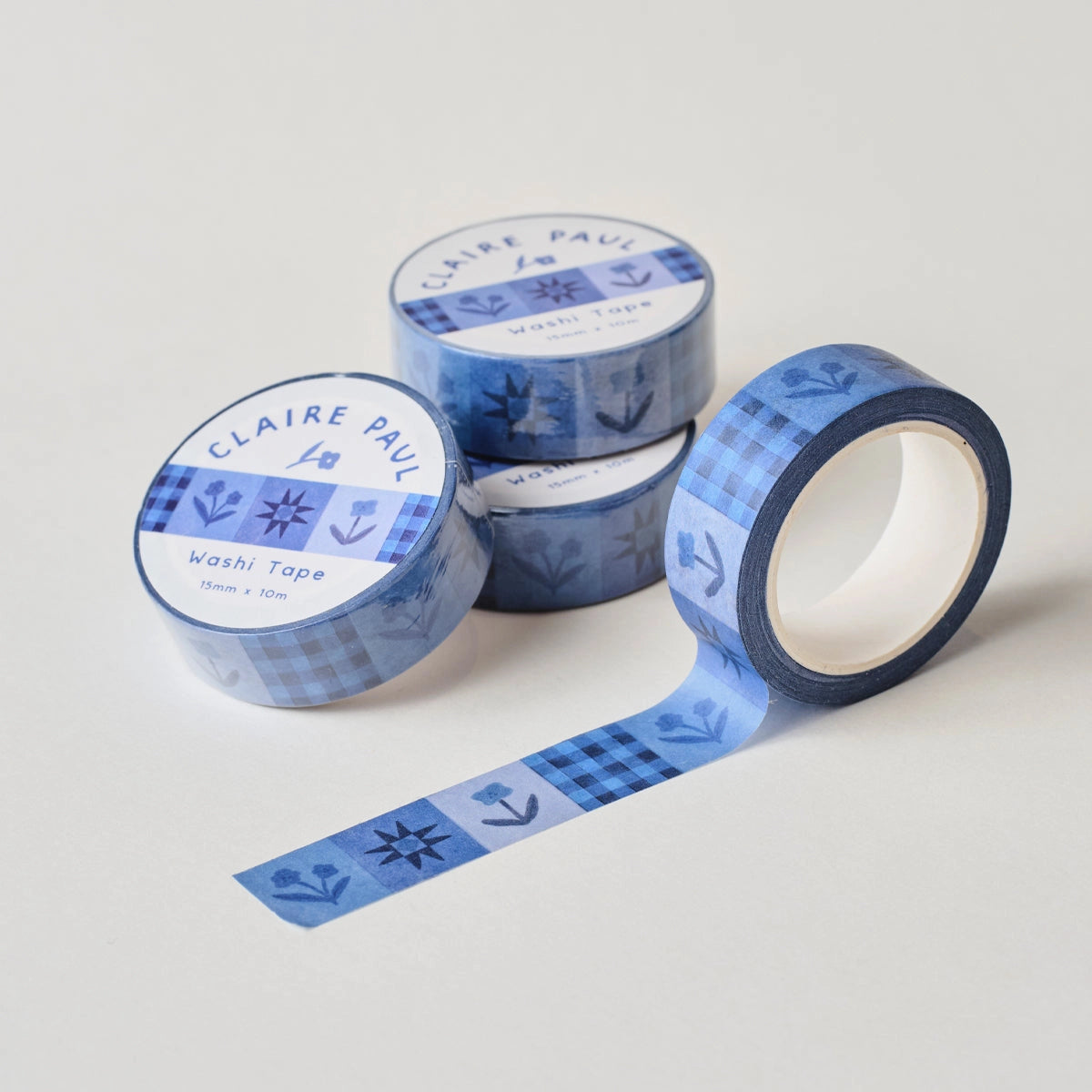 Claire Paul Washi Tape - Inky Floral
Washi tape in a blue inky floral patchwork pattern!
This paper masking tape is perfect for decorating your bullet journal and planners, scrapbooking & gift wrapping. It'll add some fun and colour to any surface and is easy to peel off.
10m x 15mm