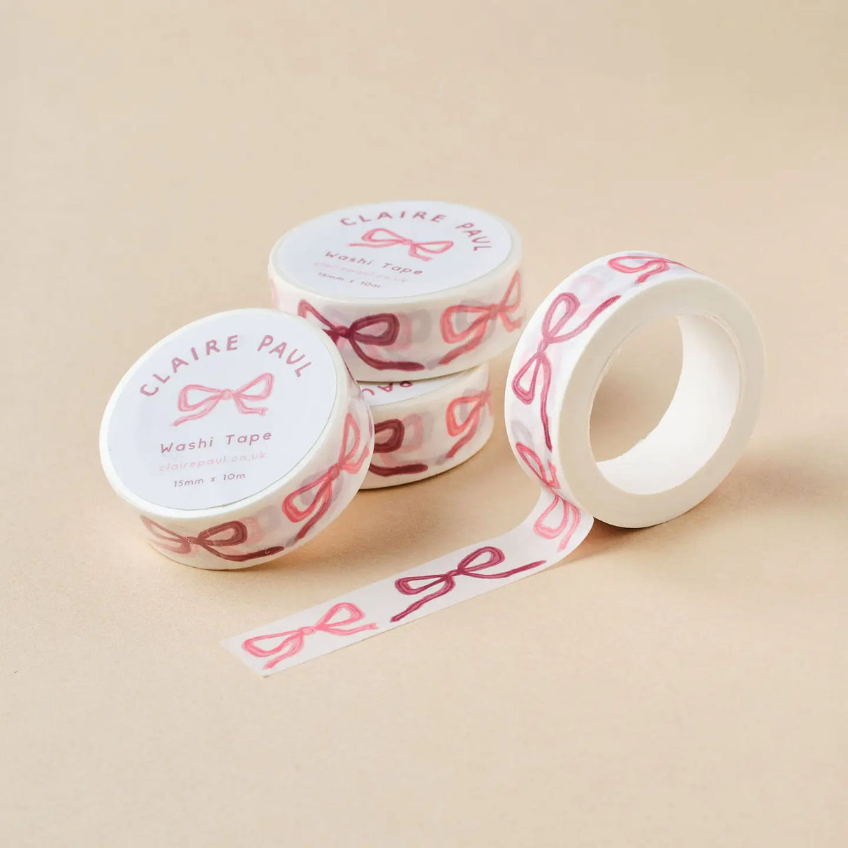 Pink Bows washi tape!
This paper masking tape is perfect for decorating your bullet journal and planners, scrapbooking & gift wrapping. It'll add some fun and colour to any surface and is easy to peel off.
10m x 15mm
