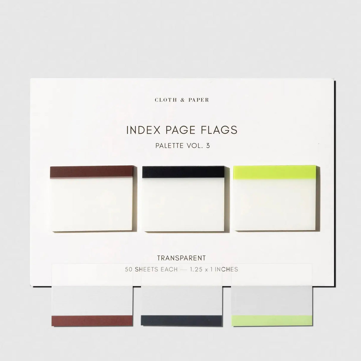 A brand new twist on a classic design - these page flags feature an elegant color palette and compact shape that help your planner stand out above the rest! Three springtime shades in Bordeaux, Apollo, and Avocado combine to bring a luxurious flair to your planner.
Features:
Transparent material
Set of 3 page flags
50 page flags per design, 150 total
Each page flag measures 1.25 x 1 in (3.2 × 2.5 cm) 
