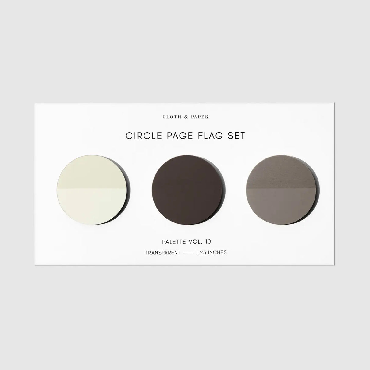 The Circle Page Flag Trio is a versatile set designed for everyday planning across notebooks, calendars, work documents, and larger planner layouts. Each slightly frosted transparent flag provides a clear visual cue without obscuring the text beneath, making them ideal for temporary notes, color-coding, or marking important days at a glance.
Repositionable adhesive allows each flag to lift cleanly and move wherever your plans shift, offering flexibility without damaging pages. Whether used as a minimalist
