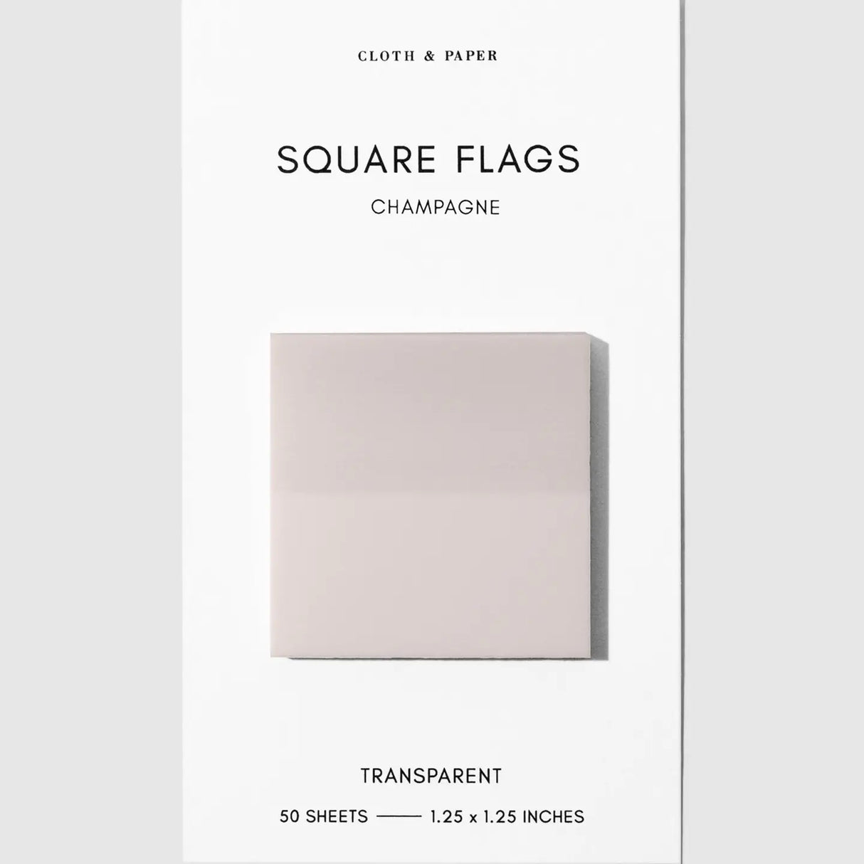 Square Transparent Page Flags provide a subtle way to mark information you want to reference again. Their slightly frosted finish maintains clarity when layered over text, making them a practical tool for marking pages in books, highlighting passages, or labeling sections throughout notebooks and documents. Thin construction keeps bulk to a minimum, even when used across multiple pages.