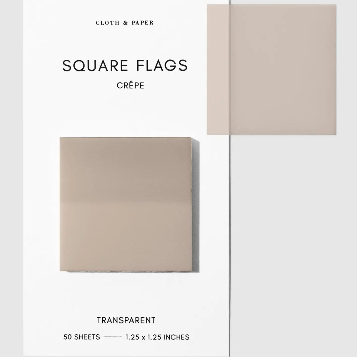 Cloth & Paper - Square Transparent Page Flags | Crêpe