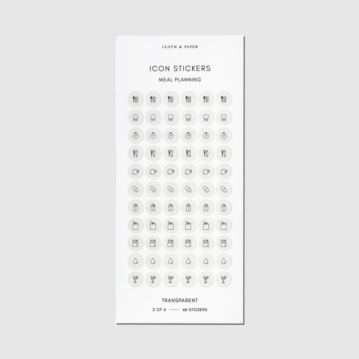 Refine your planning routine with our Healthy Planning Sticker Set, designed to help you stay consistent with both physical wellness and meal planning goals. Featuring our signature Ash and Angora colors, these transparent stickers layer beautifully over any planner spread without adding visual clutter.
Features
* Printed on transparent material for a seamless, luxe look
* 264 total stickers: 4 sheets with 66 stickers each
* Includes 2 Physical Wellness sheets: 1 in Ash, 1 in Angora
* Includes 2 Me