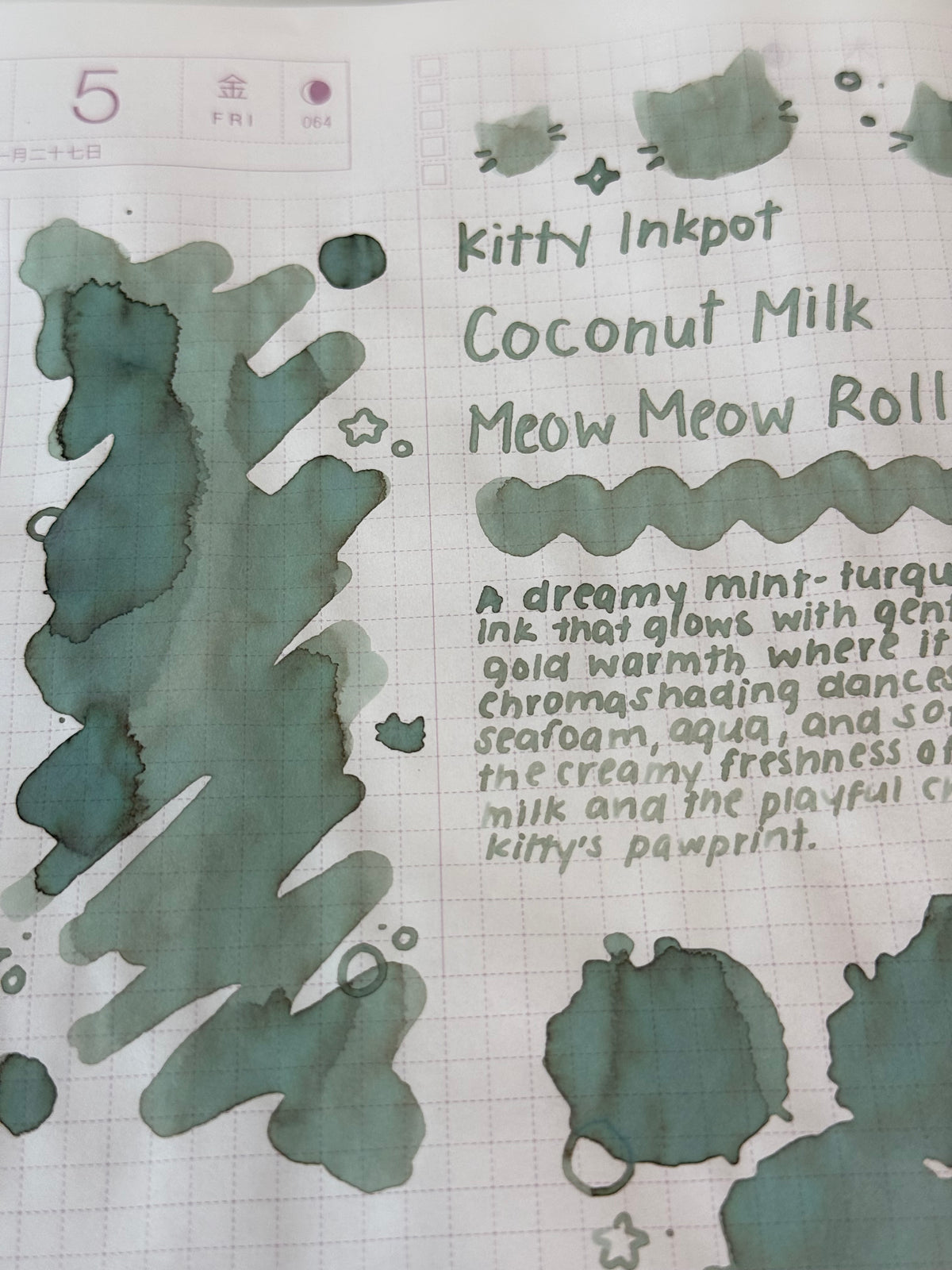 Coconut Milk Meow Meow Rolls 椰奶喵喵卷 kitty inkpot
