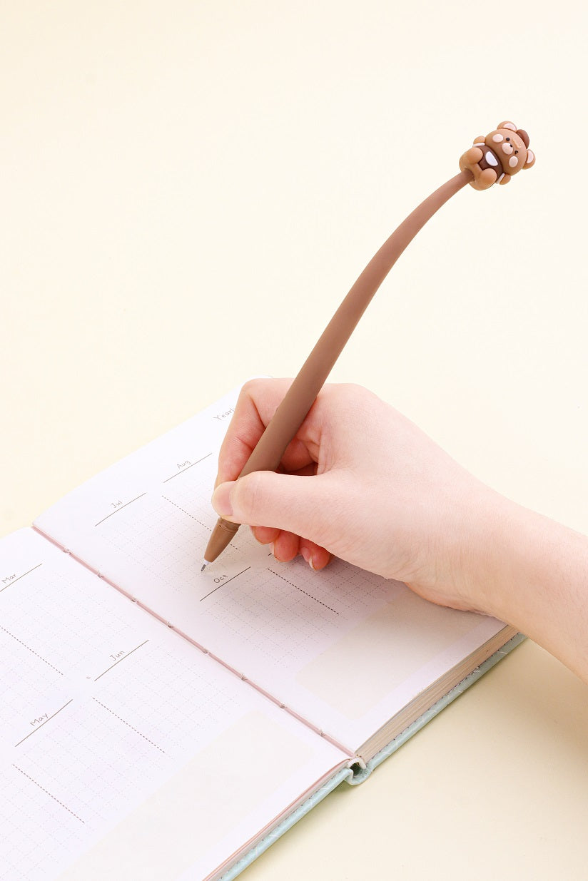 Coffee Bear Wiggle Gel Pen 0.5mm Black Ink