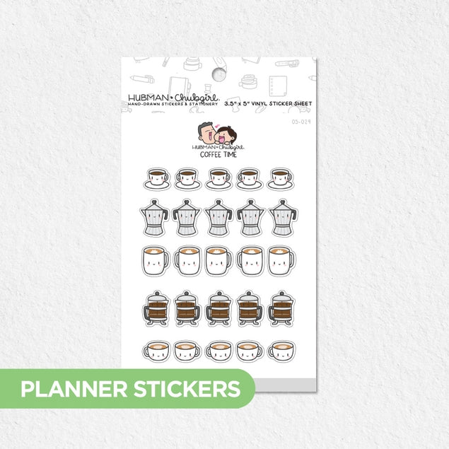 Coffee Time Planner Stickers