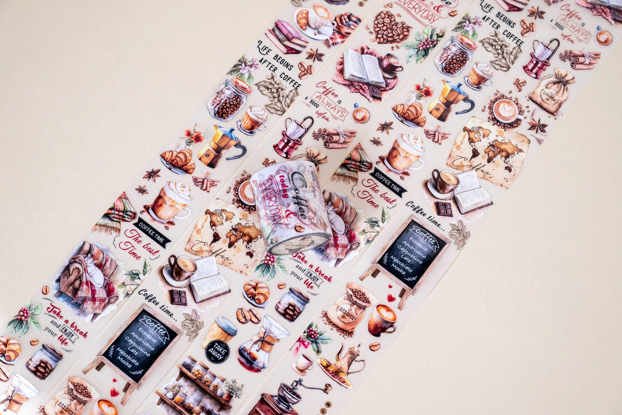 Coffee Lover Transparent PET Tape