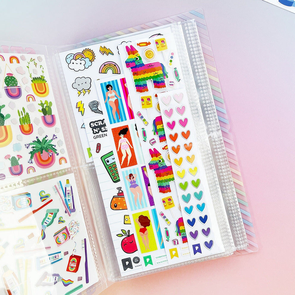 Pipsticks - Colorful Stickers Pocket Sticker Keeper