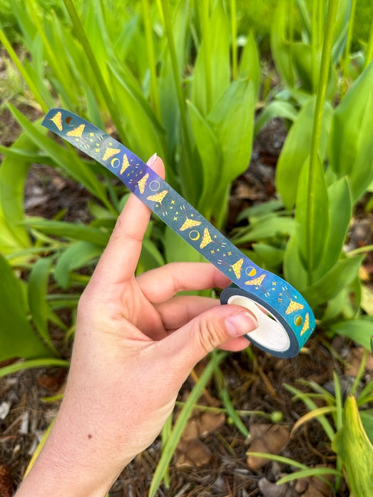 Cinta washi con forma de polilla cometa