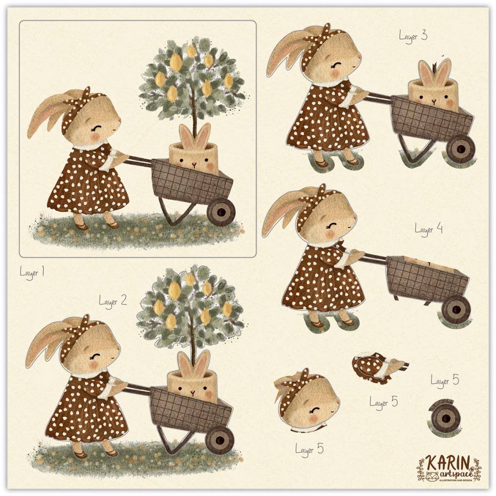 Craft Consortium 3D Decoupage 8"X8" Pad - Amongst The Hedgerow