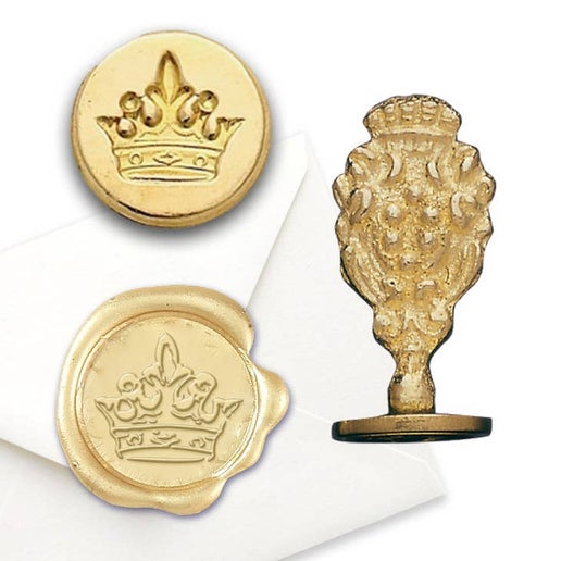 Crown Florentine Brass Wax Seal Stamper