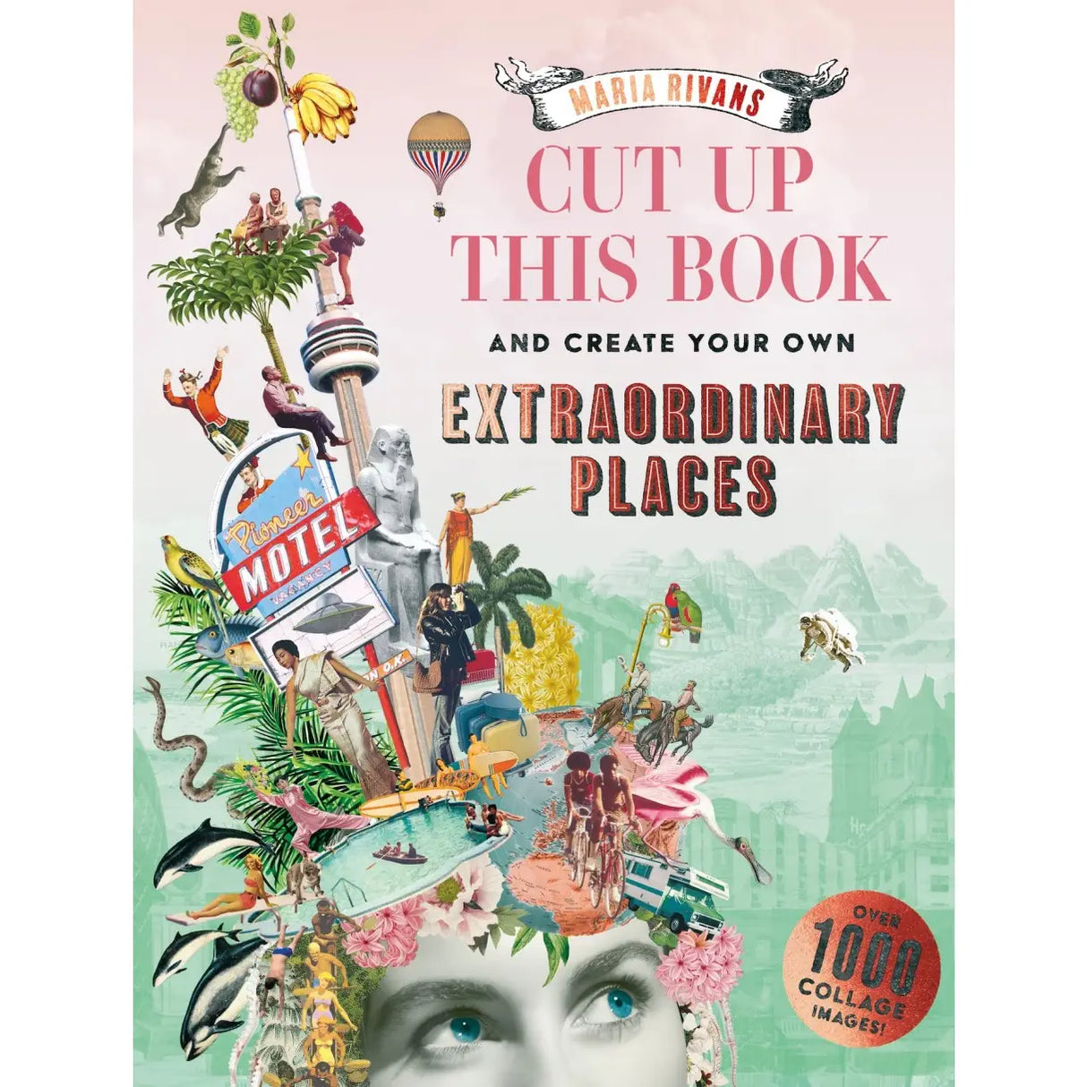 Cut Up This Book: Extraordinary Places
A brand-new collection of delightfully nostalgic and surreal images that will inspire any collage artist.
The fifth title of the successful Cut Up This Book series celebrates exotic and extraordinary locations, including strange scenes ranging from the depths of the ocean to the craters of the moon. These settings are the perfect inspiration for some dramatic and hilarious juxtapositions.
The book features helpful step-by-step tutorials to demonstrate co