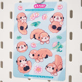 Cute Otter Vinyl Sticker Sheet