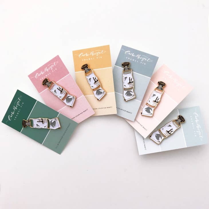 Cutout Paint Tube Enamel Pin