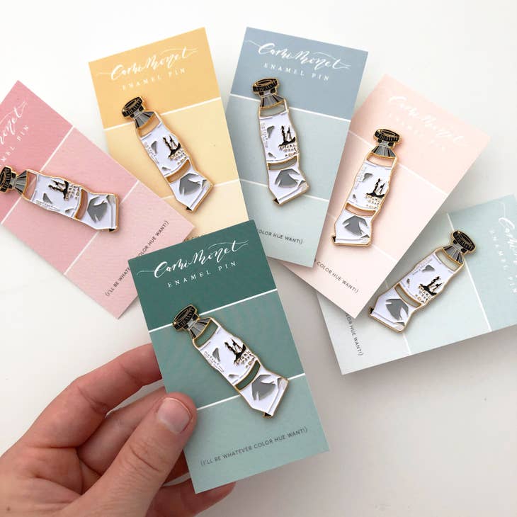 Cutout Paint Tube Enamel Pin