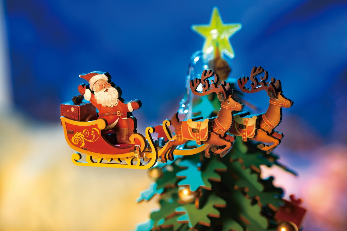 DIY 3D Wooden Puzzle Music Box: Christmas Melody Tree