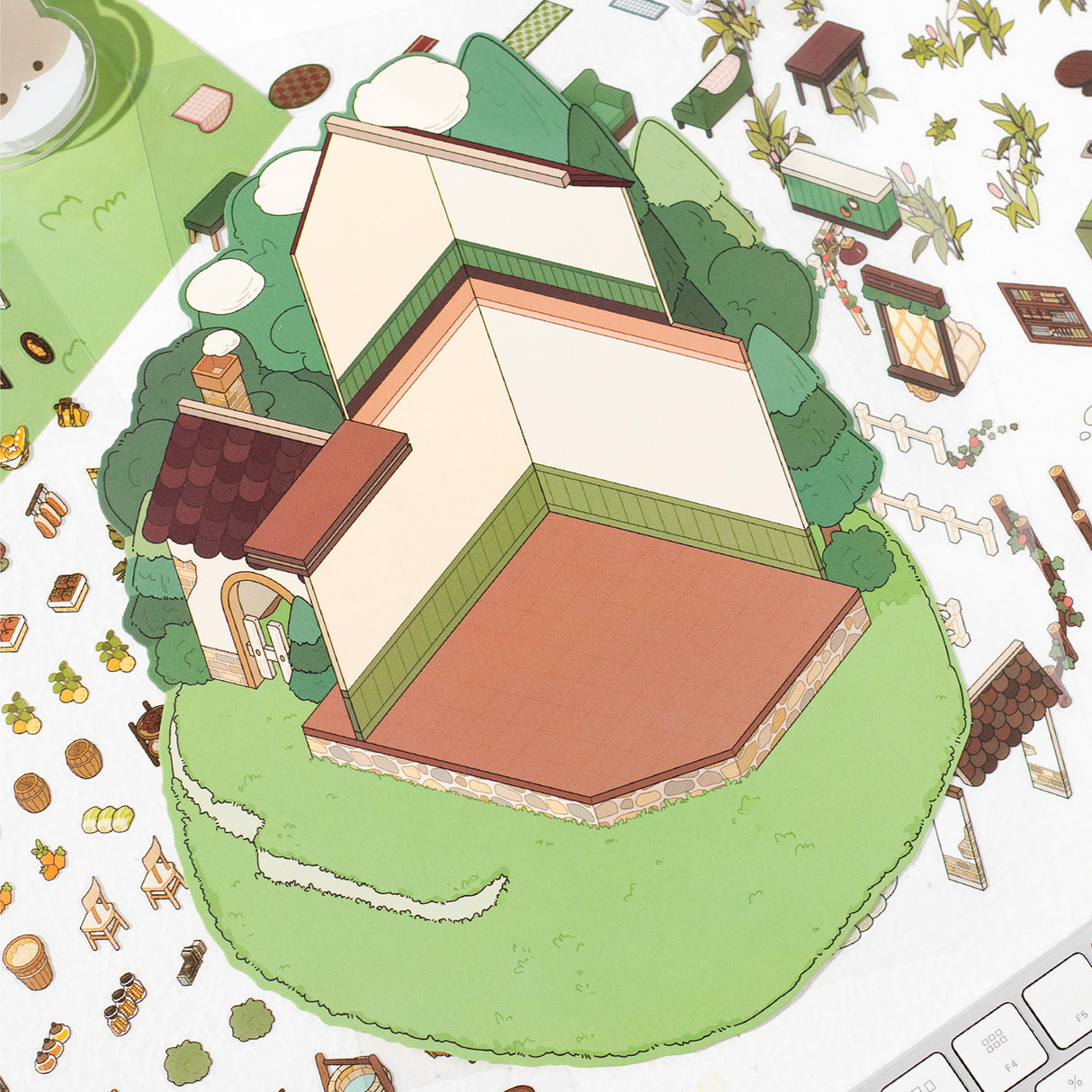 Unleash your creativity with these 3D scene stickers! Perfect for kids and adults, you can design your own eco home scene with 3 sets of sticker sheets!
1 piece of landscape paper
3 sticker sheets
7.2 in x 11.6 in