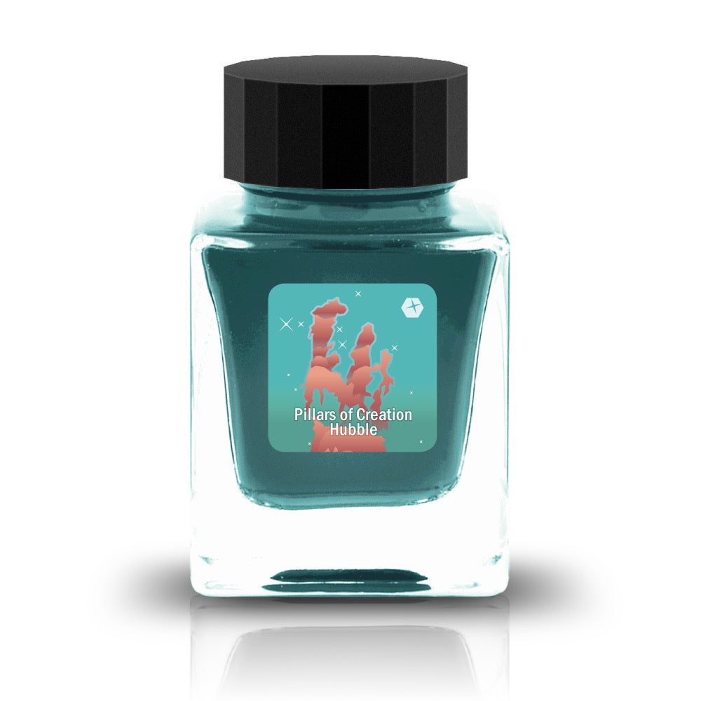 The DEEEP SPACE Collection is a series of fountain pen inks inspired by the mystery of the cosmos. Each color captures the spirit of the universe, from the deep stillness of interstellar space to the luminous shimmer of distant stars and the vivid tones of swirling nebulae. Formulated for smooth, effortless flow, these inks may also reveal subtle color-shifting effects, bringing dimension and brilliance to every stroke.
Blue and shades to dark gray
30ml