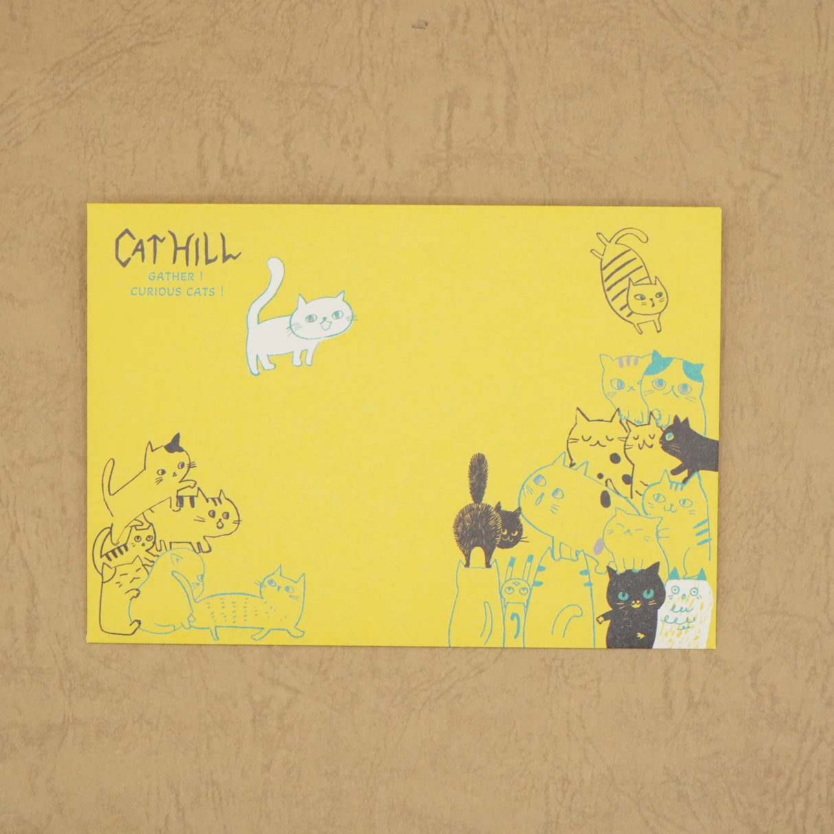 Shinzi Katoh Cat Hill Letter Set - Yellow