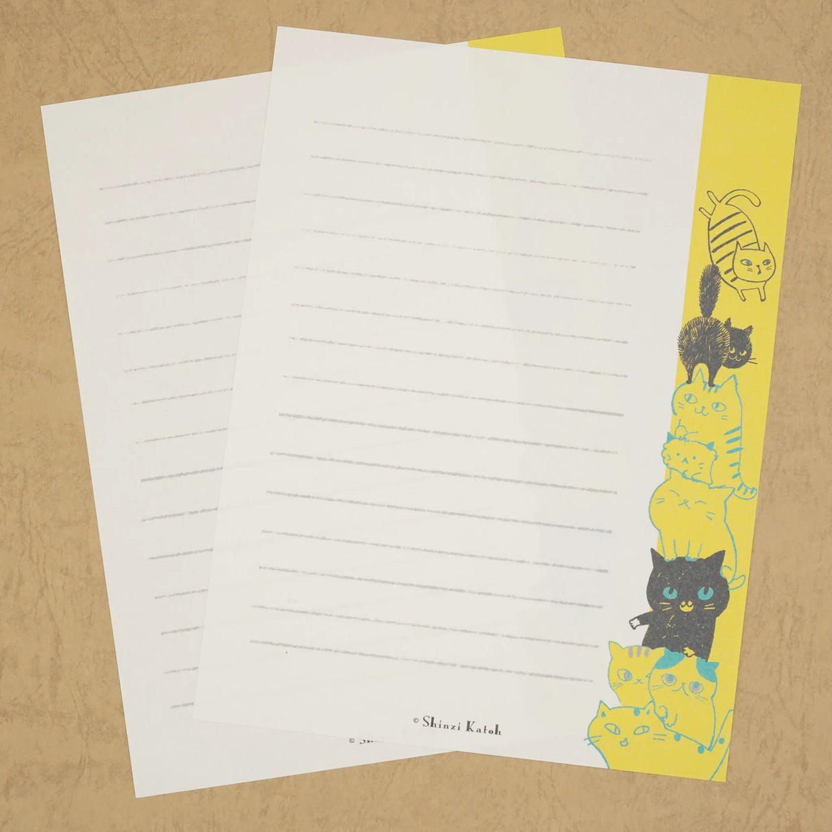 Shinzi Katoh Cat Hill Letter Set - Yellow