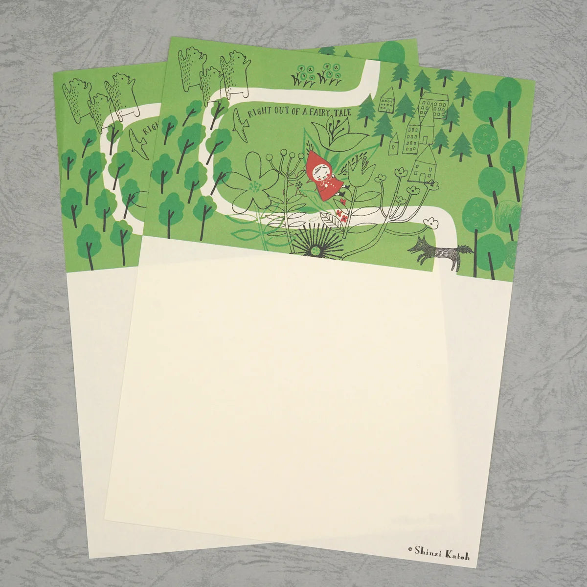 Shinzi Katoh Little Red Riding Hood Letter Set - A little break