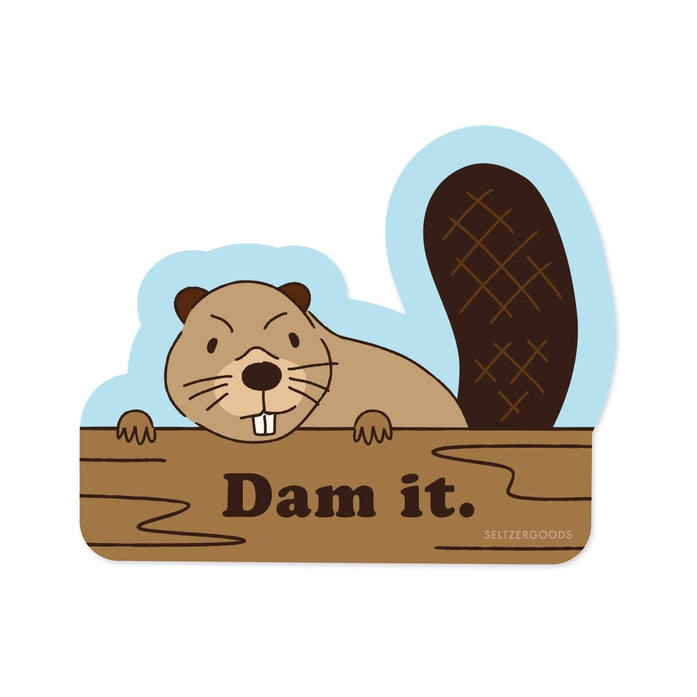 Pegatina Dam It Beaver