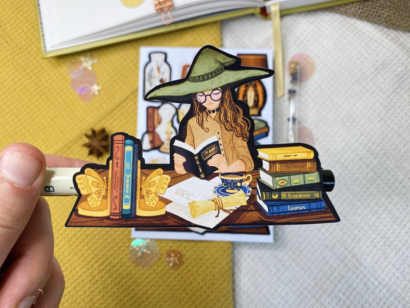 Hoja de calcomanías de brujas oscuras