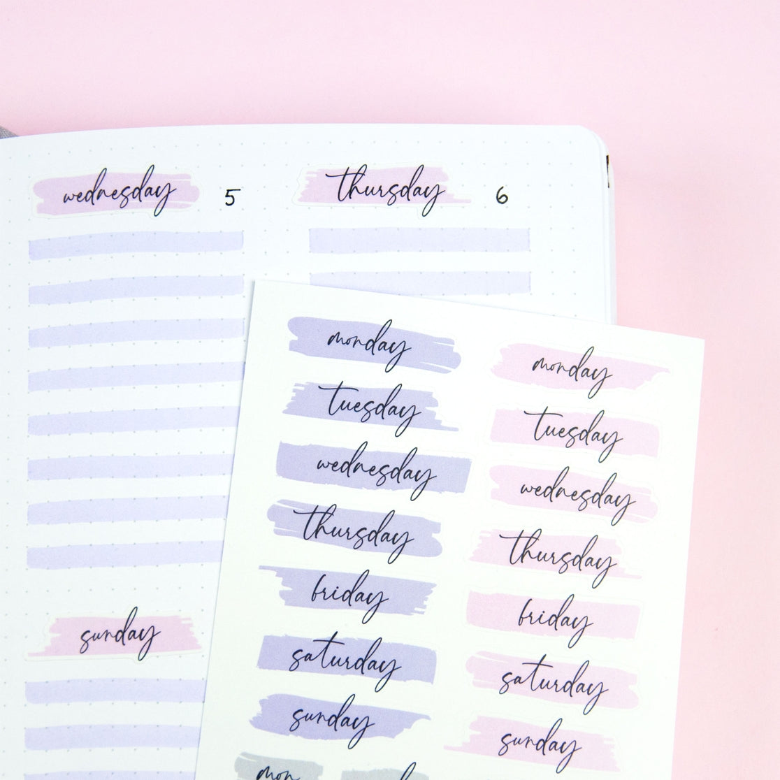 Days of the Week Sticker Sheet