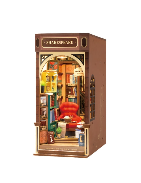 Kit de rincón de libros para librería, casa en miniatura de bricolaje