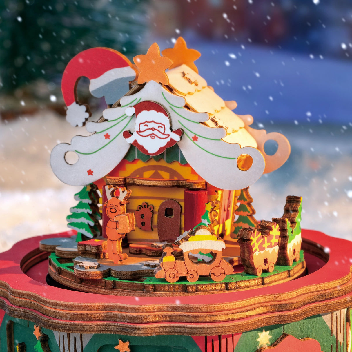 Step into the magic of the holiday season with our DIY Miniature Christmas Snow Globe Kit, featuring Santa's enchanting little workshop! This delightful kit allows you to create a whimsical scene where Santa and his cheerful elves are busy crafting toys and spreading joy.
