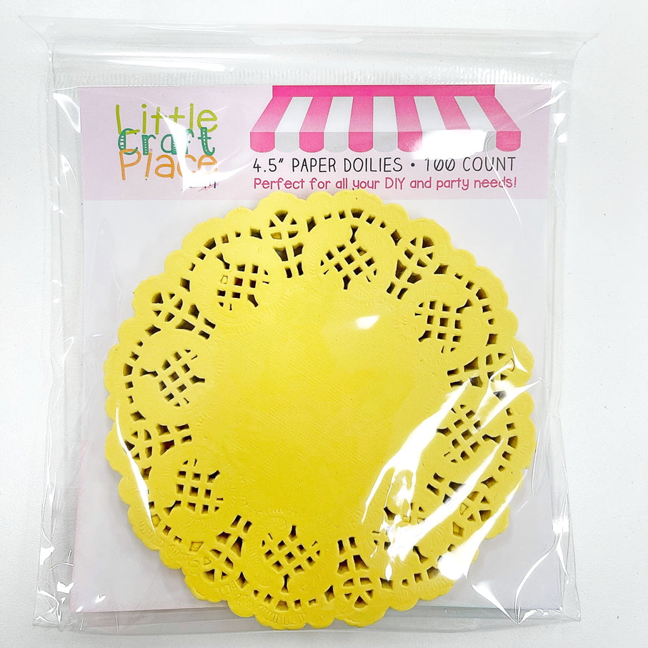 Doily Lemon Sorbet 4.5" Doilies 100ct