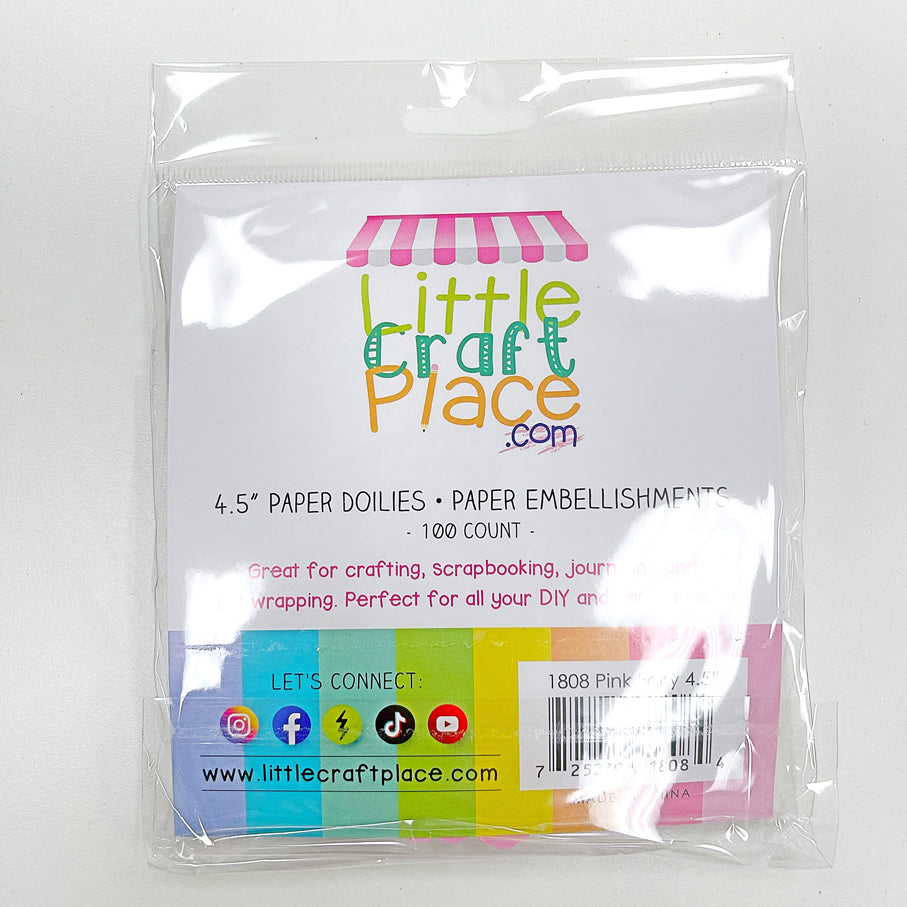 Doily Pink Fairy 4.5" Doilies 100ct