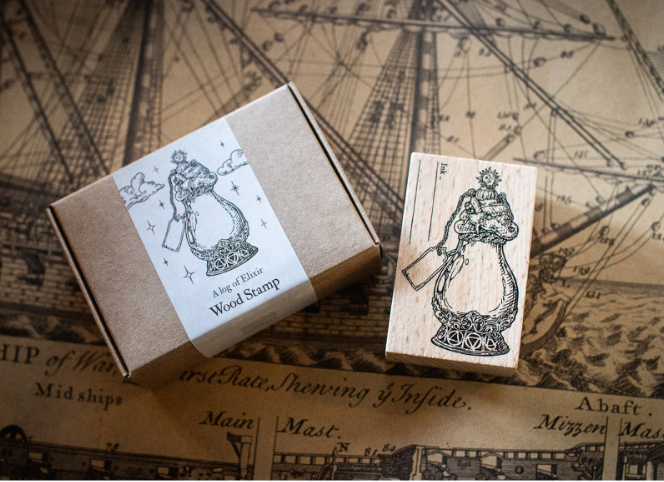 Dominant Industry Wood Stamp - A Log of Elixir