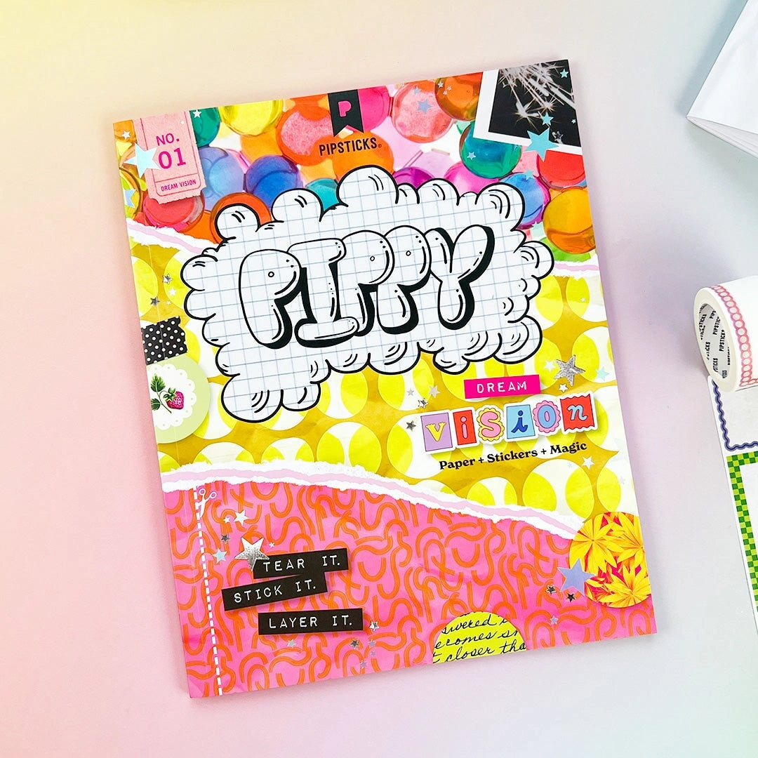 Dream Vision Collage Magazine is your go-to for planning, plotting, and putting big ideas on paper. Packed with bold visuals, playful textures, and 400+ stickers, it’s perfect for vision boards, journaling, and list-making that actually feels fun. Finished with a foil-stamped cover, this 8x10” magazine is made to flip through, tear into, and make totally your own.
Includes: 48 8x10" Pages, 5 sheets of stickers and over 400 stickers!