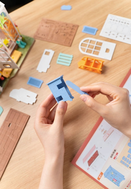 Kit de casa en miniatura para hacer tú mismo una casa con jardín de ensueño