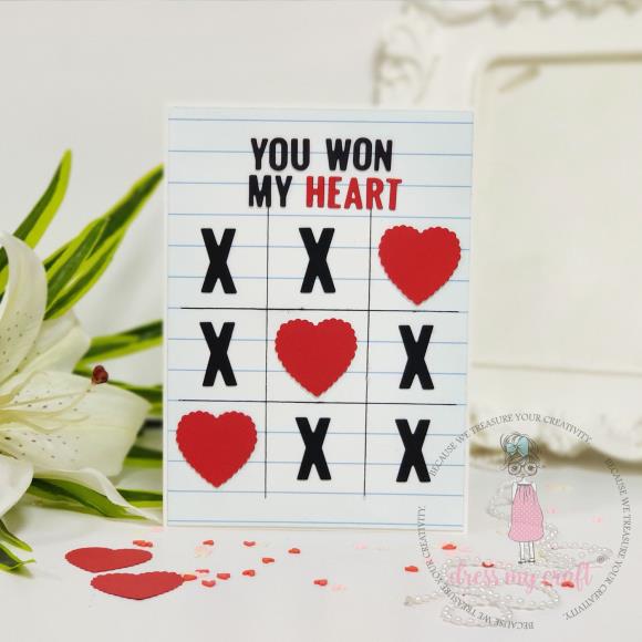 Dress My Craft Designer Punch - Scalloped Heart 1.5"