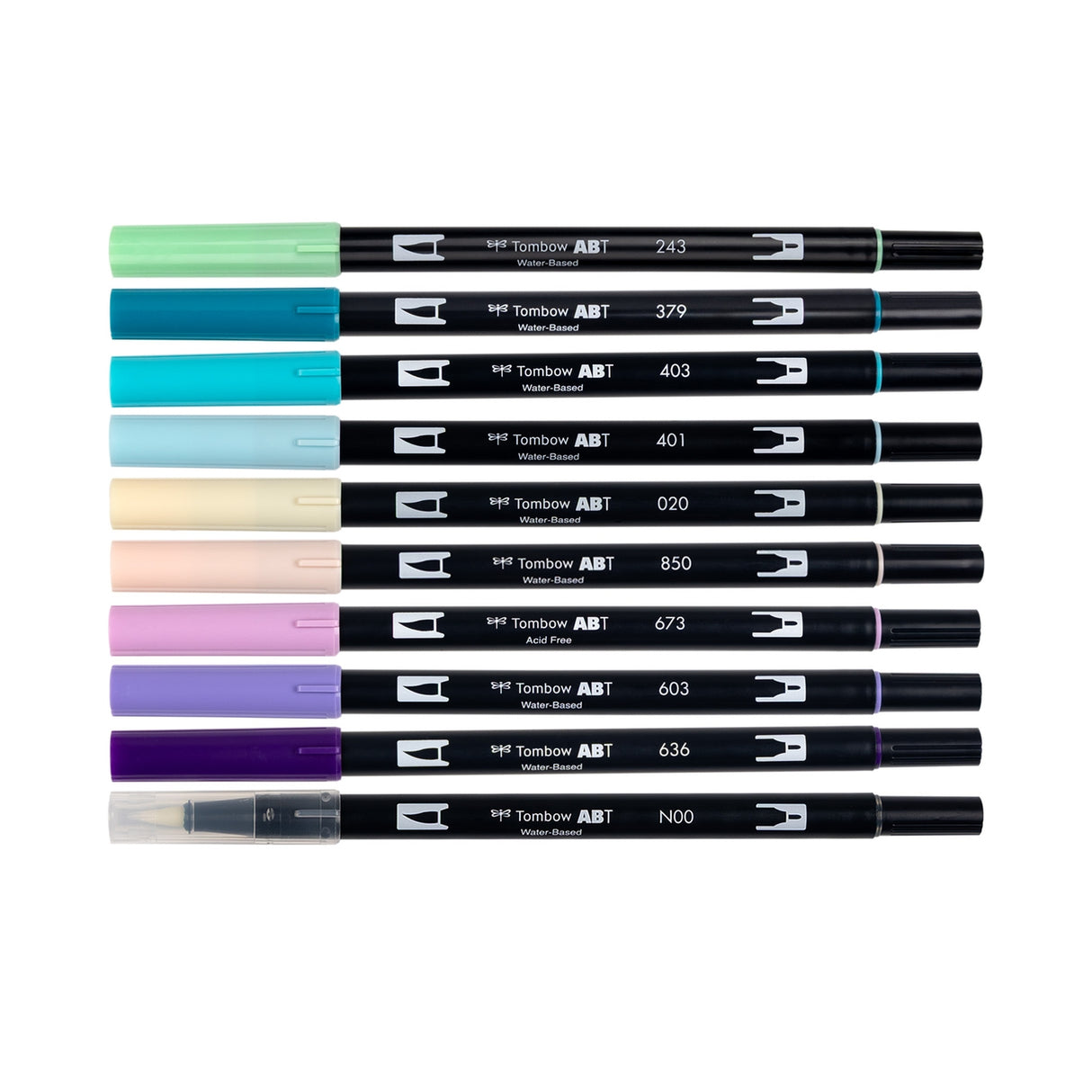 Tombow Dual Brush Pen Art Markers, Mermaids, 10-Pack