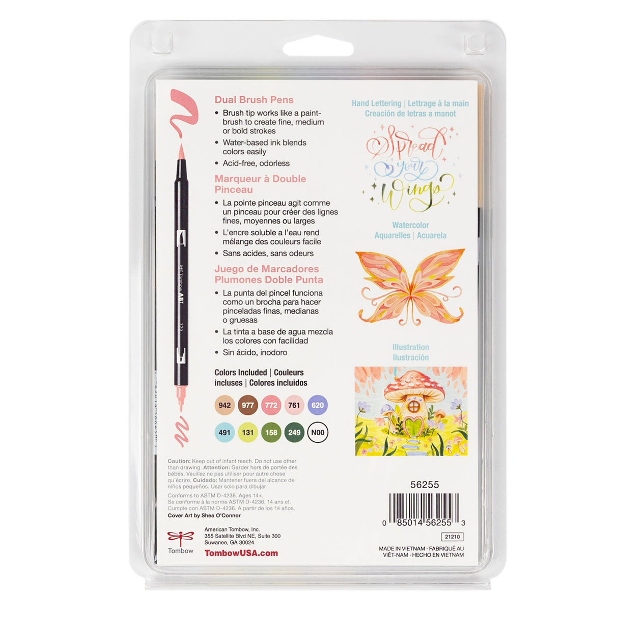 Tombow Dual Brush Pen Art Markers, Fairies, 10-Pack