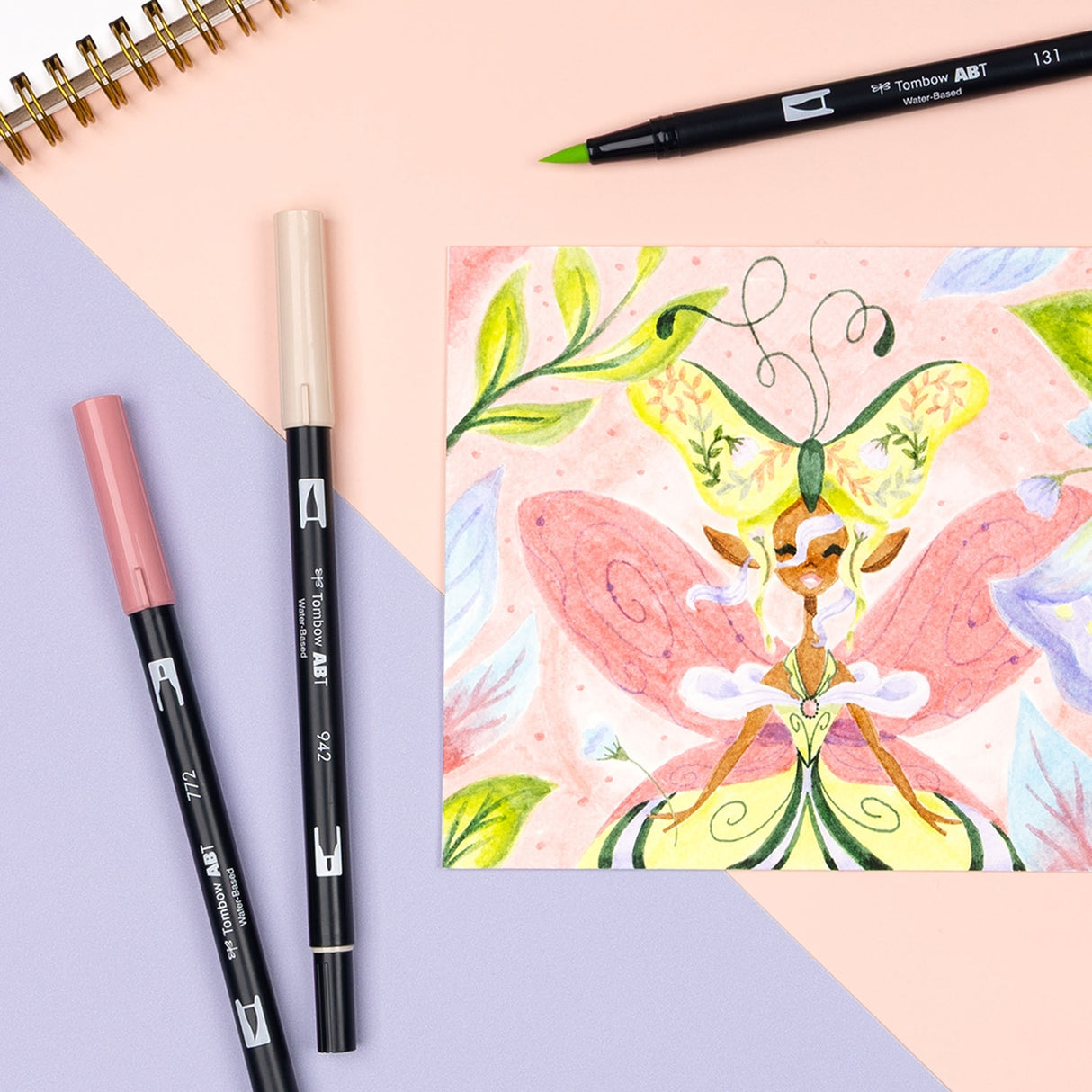 Tombow Dual Brush Pen Art Markers, Fairies, 10-Pack