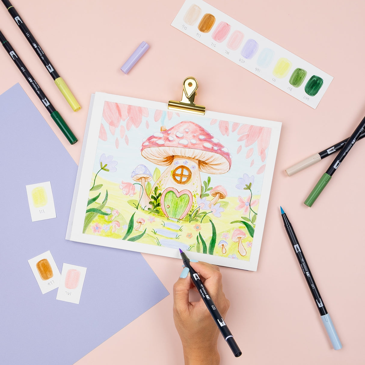 Tombow Dual Brush Pen Art Markers, Fairies, 10-Pack