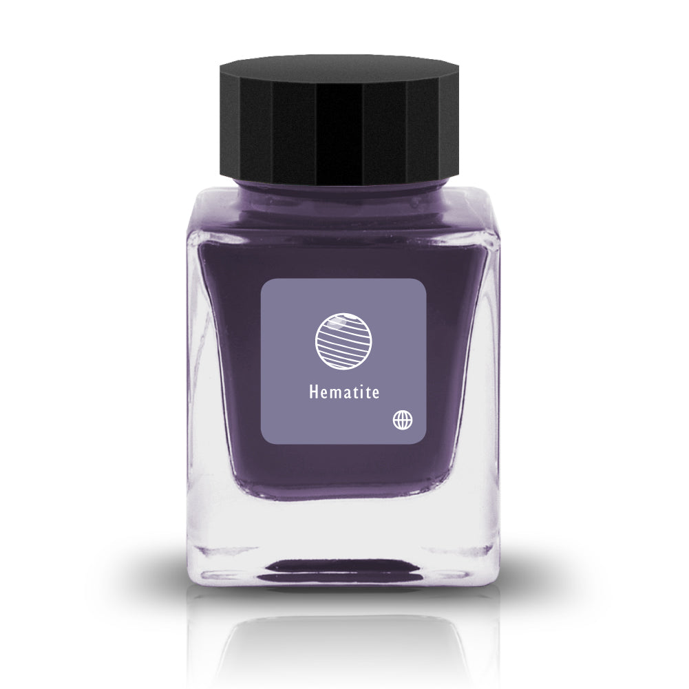 Embrace the bold and vibrant tones of nature through Tono & Lims' Earth Contact Line. Inspired by rich gemstones, each ink color is perfect for those who enjoy adding radiance to their collection. Be sure to shake the bottle well before use to evenly disperse the glitter.
RGB: 123, 118, 148
Purple
Shimmering
30 ml