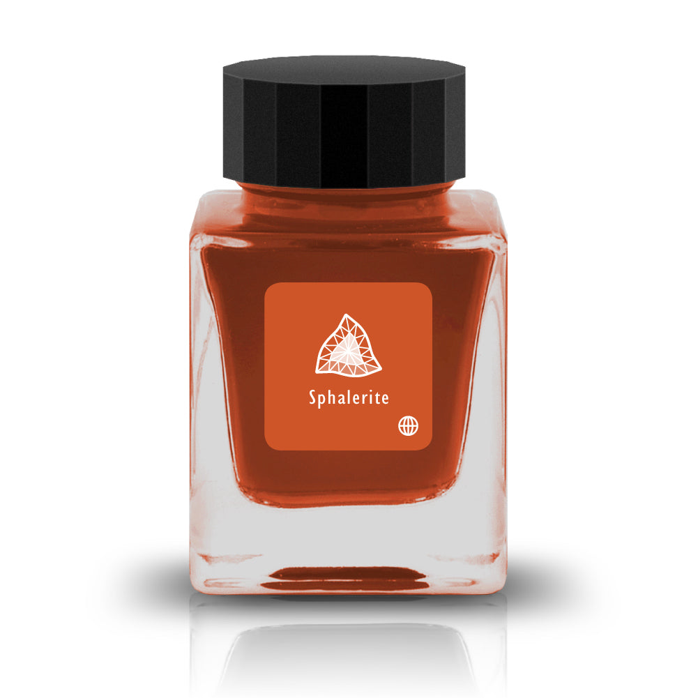 Embrace the bold and vibrant tones of nature through Tono & Lims' Earth Contact Line. Inspired by rich gemstones, each ink color is perfect for those who enjoy adding radiance to their collection. Be sure to shake the bottle well before use to evenly disperse the glitter.
RGB: 205, 84, 29
Orange
Shimmering
30 ml